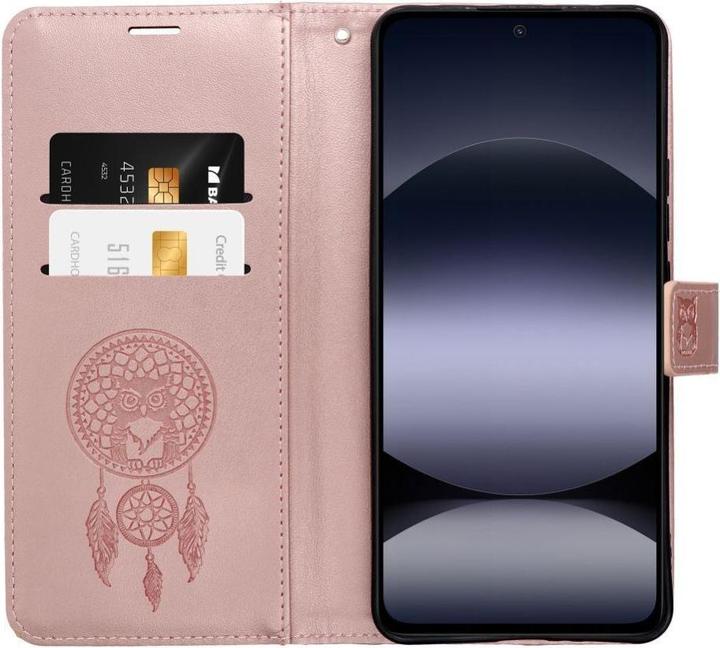Produktbild OEM Back panel cover MEZZO Book case for XIAOMI Redmi Note 14 5G dreamcatcher rose gold (Xiaomi Redmi Note 14 5G)