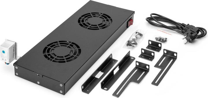 Actual product image Digitus Plug-in fan, 2 fans, SW
