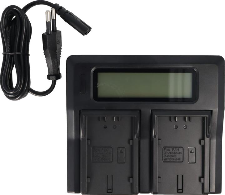 Image du produit XCell DUAL LCD Schnell-Ladegerät passend für Panasonic Akku CGR-D120, -D220, -D320 (Chargeur de batterie d'appareil photo)