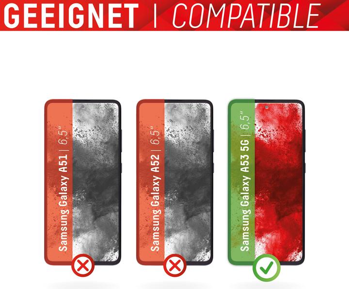 Actual product image Displex Real Glass, 2D Panzerglas + Handyhülle (1 Piece, Samsung Galaxy A53 5G)