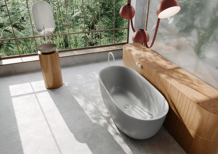 Actual product image Kaldewei MEISTERSTÜCKE OYO DUO Mod. 1051-4034, freestanding bathtub, 1730x820mm, with overflow (92 cm, 76.50 cm)