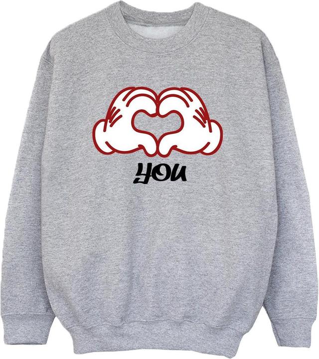 Disney Mickey Mouse Love You Hands Sweatshirt Jungen (152, 158)