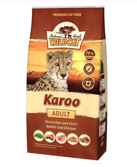 Produktbild Wildcat Trockenfutter Adult Karoo Kaninchen und Huhn 500 g (Adult, 1 Stk., 500 g)