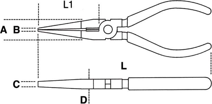 Actual product image BETA 011680066 Teleobjektivzange gebogen 160 mm (160 mm)