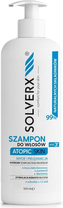 Solverx Szampon do włosów ATOPIC SKIN 500ml (500 ml, Flüssiges Shampoo)