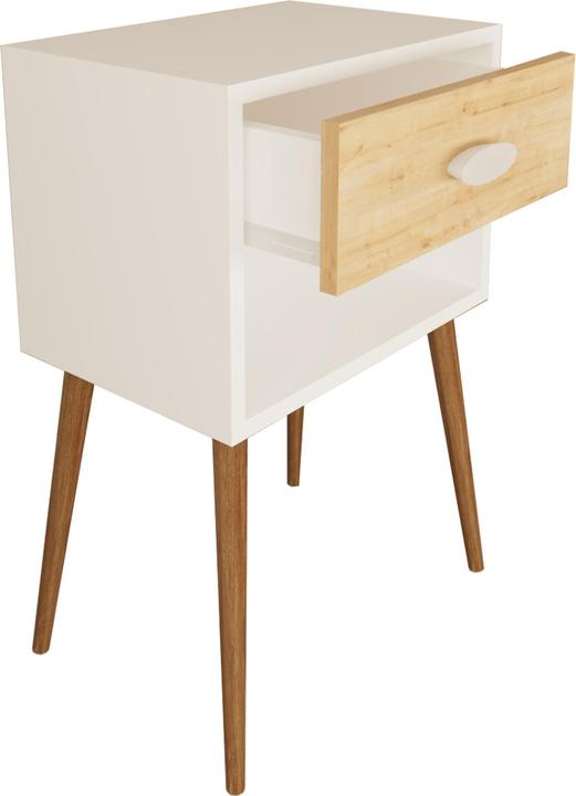 Produktbild VCM Holz Beistelltisch Nachttisch Singol XL (45 x 30 x 70 cm)