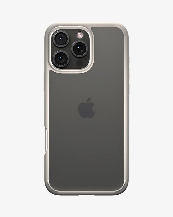 Actual product image Spigen Ultra Hybrid iPhone 16 Pro natural titanium/tytanowy ACS08127 (Apple iPhone 16 Pro)