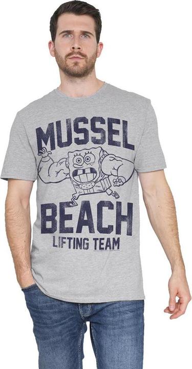 Produktbild Spongebob Squarepants Mussle Beach Lifting Team TShirt (4XL)