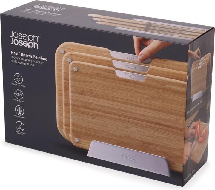 Joseph Joseph 3er Set Nest Boards Schneidbrett mit Halterung