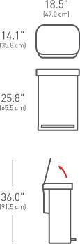 Image du produit Simplehuman Poubelle à pédale (55 l)