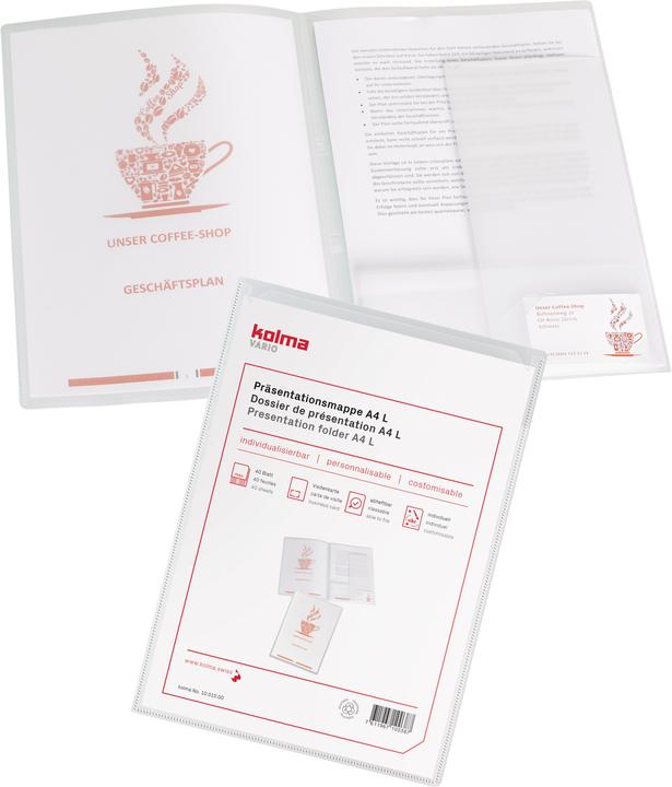 Produktbild Kolma Präsentationsmappe Vario A4 L farblos (A4, 1 x)
