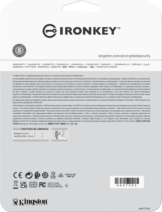 Actual product image Kingston IronKey Locker+ 50 (16 GB, USB-A)