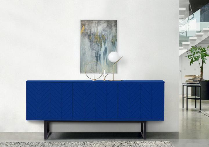 Produktbild Mr.Wood Sideboard Camden Herringbone Blue 175 x 75 cm (175 x 45 x 75 cm)