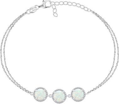 Produktbild Brilio Silver - Charming silver bracelet with synthetic opals BRC71W