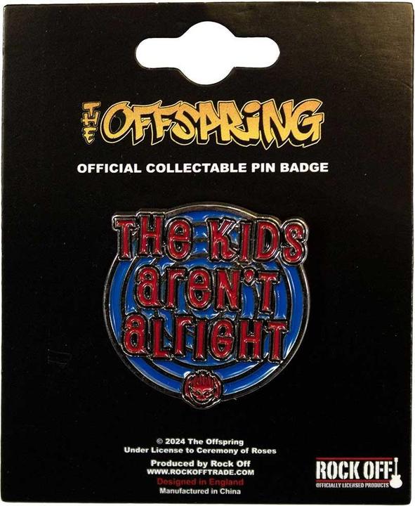The Offspring Abzeichen The Kids Aren't Alright Emaille Messing