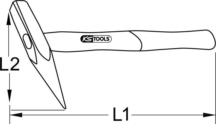 Produktbild KS Tools BRONZEplus Loch-/Durchschläger, mit Hickorystiel, 5000 g (5000 g)