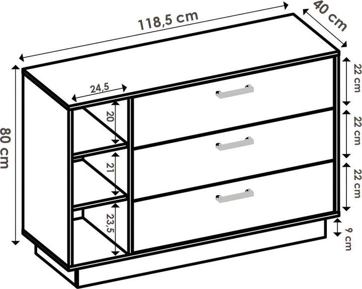 Produktbild Vente-unique Leandre (118.5 x 40 x 80 cm)