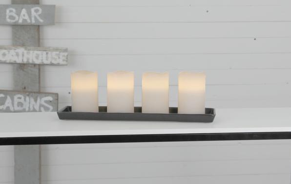Produktbild Star Trading LED-Kerzen Set Pillar May 7.5 cm x 12.5 cm, Weiss (4 x)