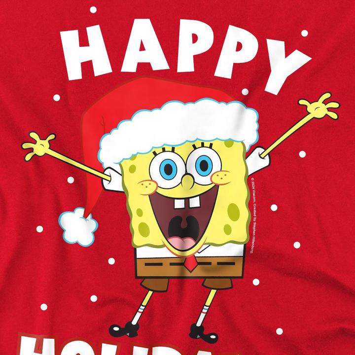 Produktbild Spongebob Squarepants Happy Holidays TShirt weihnachtliches Design (4XL)