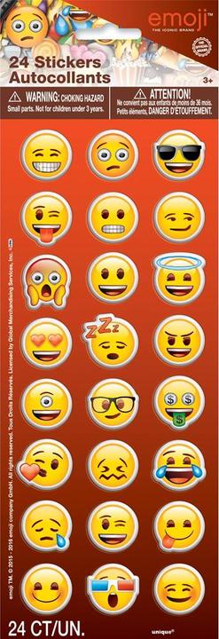 Emoji Facce Adesivi Soffici Misura Confezione 24