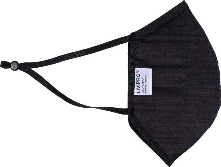 Actual product image Unrepa Community fabric mask LIVIPRO Evolution size M, black (1 x)