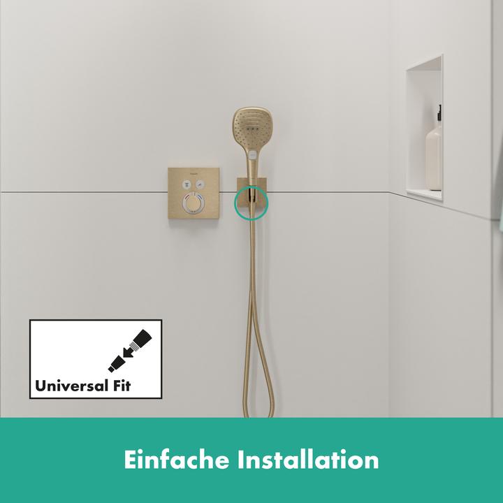 Produktbild hansgrohe HG Wandanschluss FixFit E mit Brausehalter brushed bronze