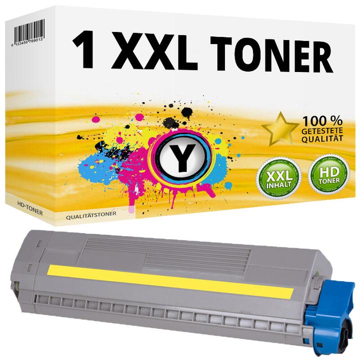 Actual product image Druckfuxx XXL Toner Gelb kompatibel für OKI MC853DN MC853DNCT MC873DNC MC873DNX