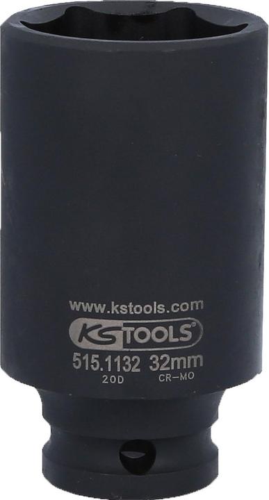 Produktbild KS Tools 1/2" Kraft-Stecknuss lang (32 mm)