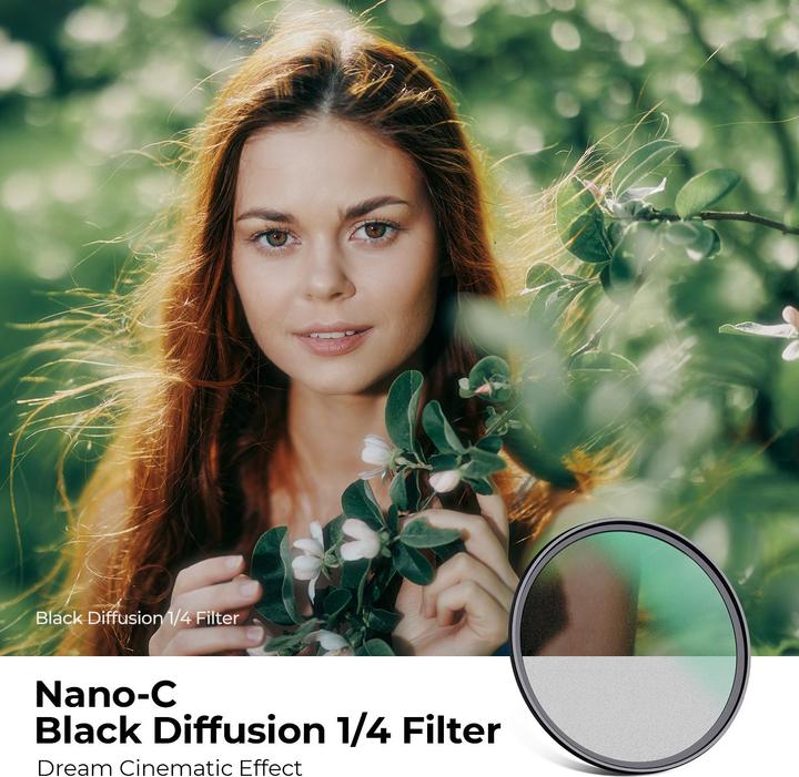 Actual product image K&F Concept 37MM Black Mist Filter 1/4, Ultra-thin 18 layer Green Coatings (C Series)