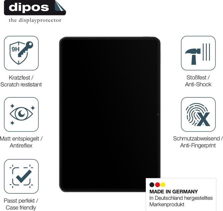 Produktbild Dipos Displayschutz Anti-Shock (2 Stück, Xiaomi Pad 6)