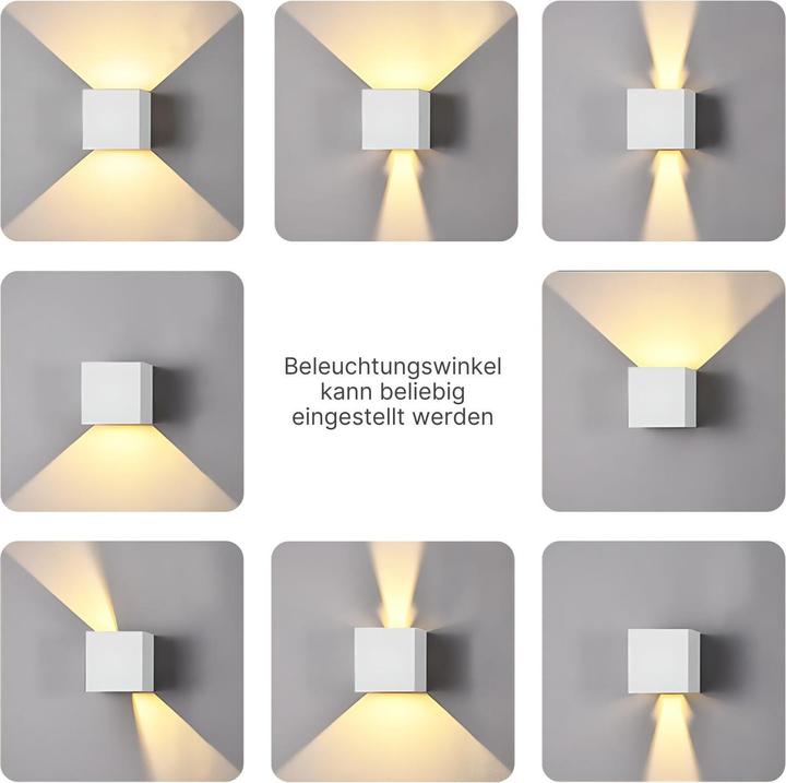 Produktbild Hermex LED-Fassadenleuchte Wandleuchte Wandstrahler Wandlampe Up-Down-Wandleuchte (1000 lm, IP65)