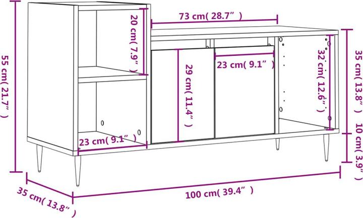 Produktbild VidaXL Nazarova (100 x 35 x 55 cm)
