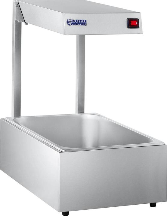 Royal Catering Wärmebrücke 500W GN 1 1 Edelstahl Gastro Speisenwärmer Halogen