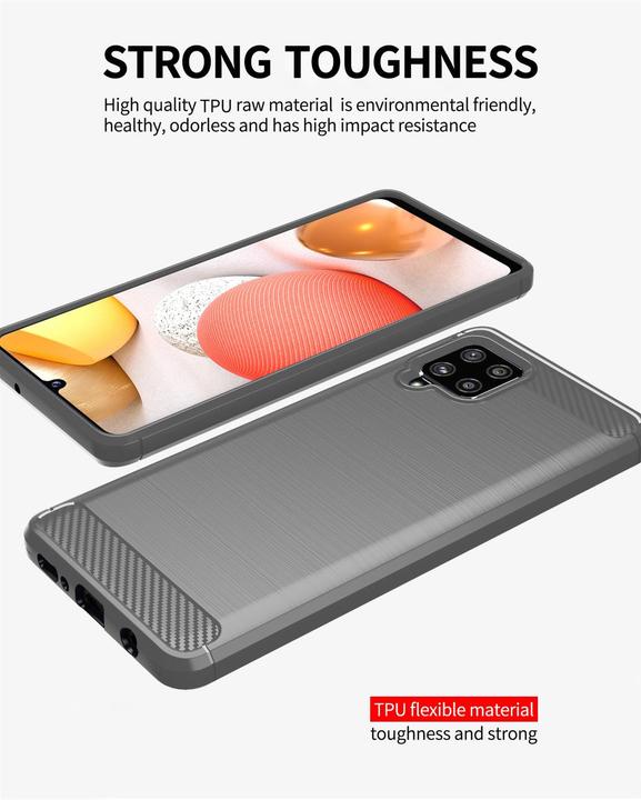 Produktbild Cadorabo TPU Ultra Slim carbon edelstahl Kombi Cover (Samsung Galaxy A42 5G)