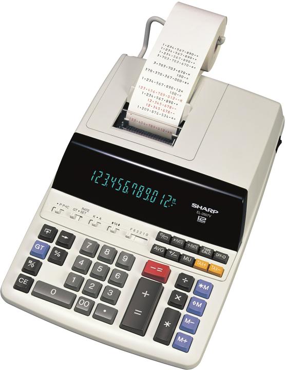 Image du produit Sharp Calculatrice de bureau imprimante EL-2607 V 12 chiffres (Fonctionnement sur secteur)