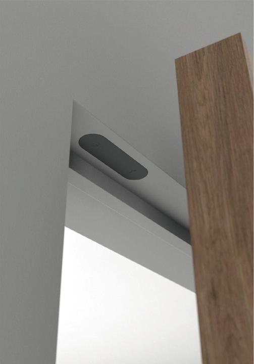 Productafbeelding Rieffel Magnotica Pro E deurmagneet, 73 x 22 mm, ovale afdekkap, zwart zamak