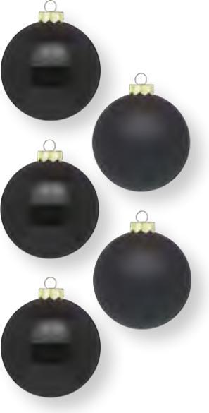 Produktbild Inge’s Glas Christmas Decor Ebony Black (12 -teilig)