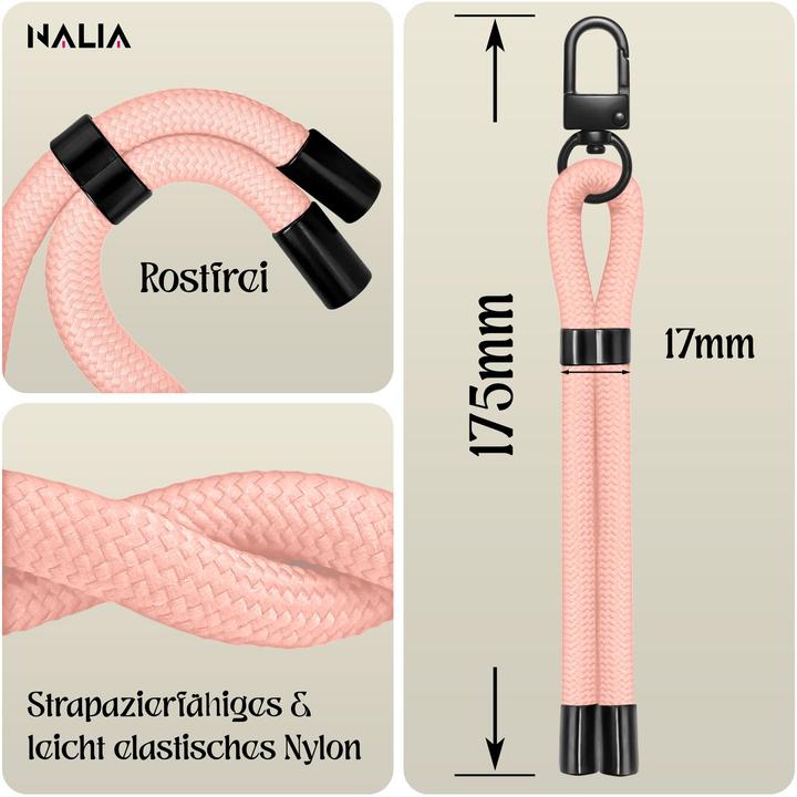 Actual product image Nalia Wristy Lanyard Handykette – Universal Trageband für Smartphones – Verstellbar, Soft & Elastisch