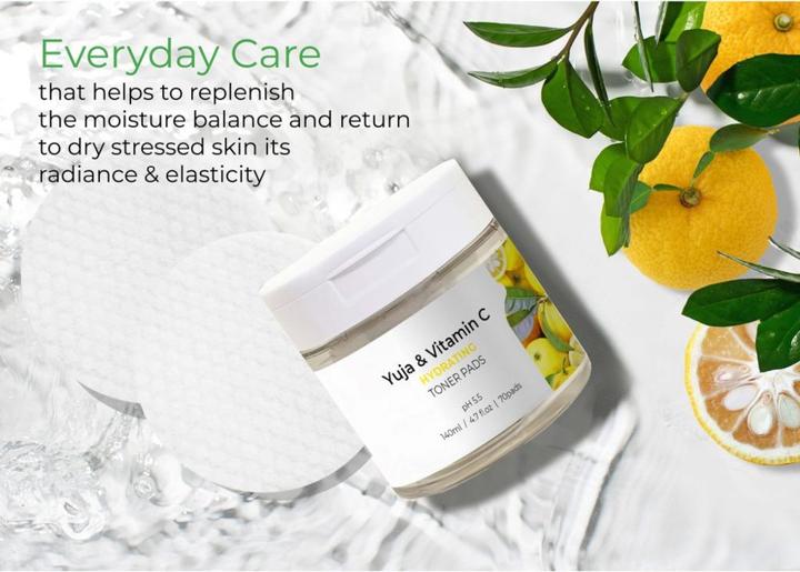 Image du produit JKosmec Pads tonifiants hydratants au yuja et à la vitamine C (Chiffons de nettoyage)