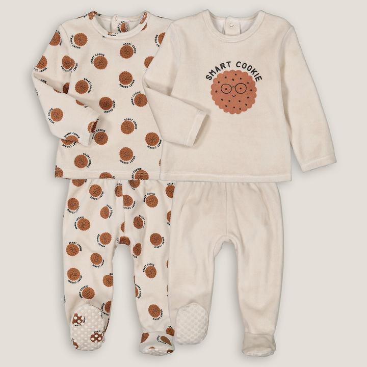 Produktbild La Redoute Collections 2er-Pack Samt-Pyjamas mit Cookie-Motiven (94)