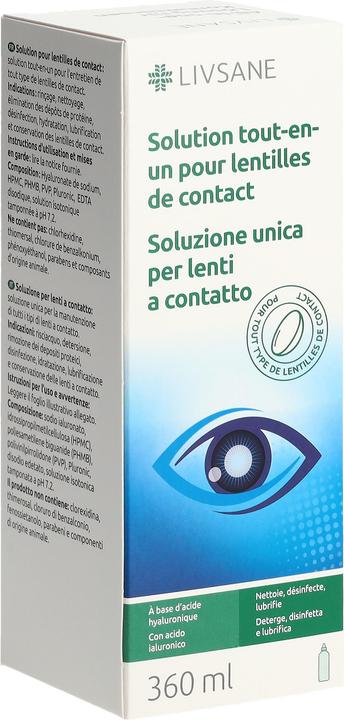 Actual product image Livsane All-in-one-Lösung für Kontaktlinsen (All in One solution, 360 ml)