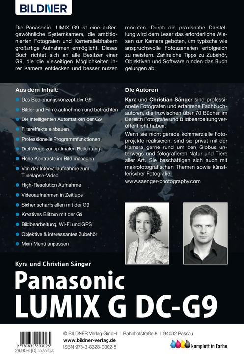 Image du produit Panasonic Lumix G DC-G9 (Allemand, Dr. Christian Sänger, Dr Kyra Sänger, 2018)