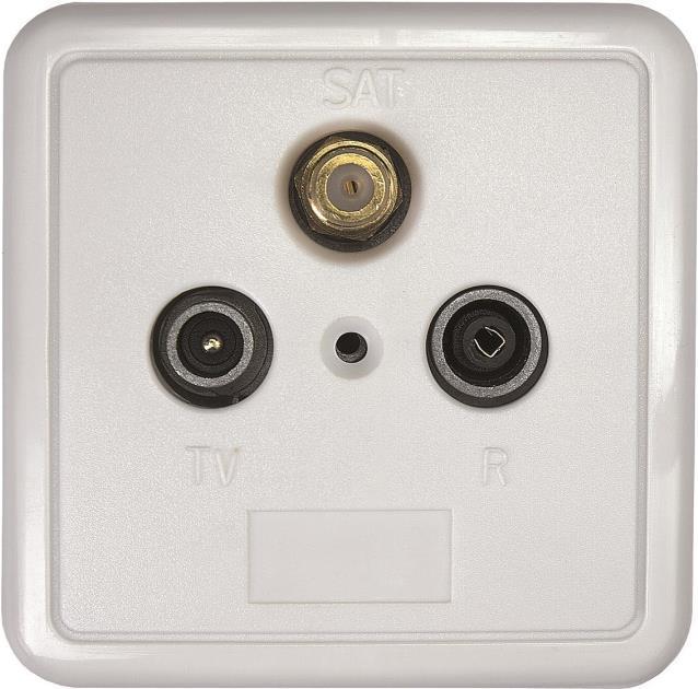 Produktbild Axing 3 Port Antennensteckdose CATV / SAT (Stromversorgung)