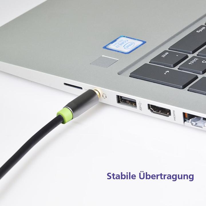 Produktbild Helos Adapterkabel, Klinke 3,5mm Buchse/2x Klinke 3,5mm Stecker,PREMIUM, schwarz Klinke 3,5mm Buchse/2x K (0.10 m)