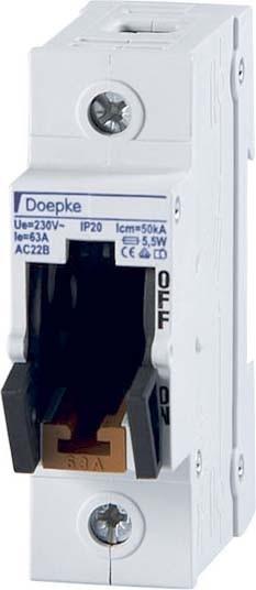 Actual product image Doepke DOEP switch disconnector D0-63A/1p empty enclosure D0 switch disconnector TYTAN