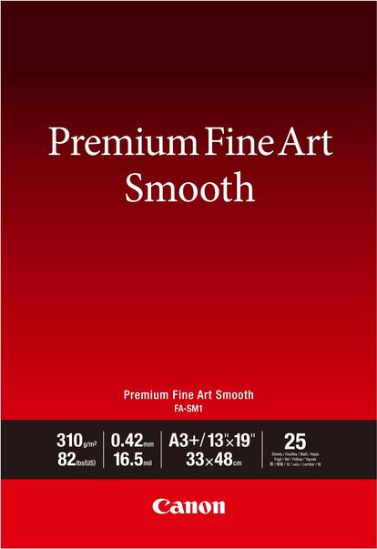 Actual product image Canon Premium Paper 310g FASM1A3+ Fine Art Smooth Sheet (310 g/m², A3+, 1 x)