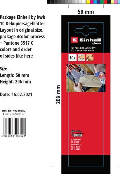 Actual product image Einhell 10 Decoupling discs 49316352