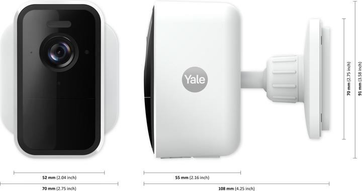 Actual product image Yale Smart indoor & outdoor camera with battery or cable (1920 x 1080 Pixels)