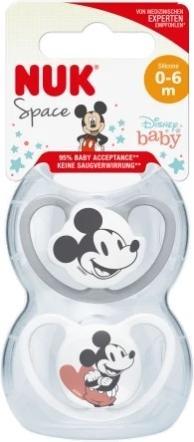 Produktbild NUK Disney Minnie Mouse Space Silikon-Schnuller, 0-6 Monate, 2 Stück, grau & weiss (2 x, bis 6 Monate)