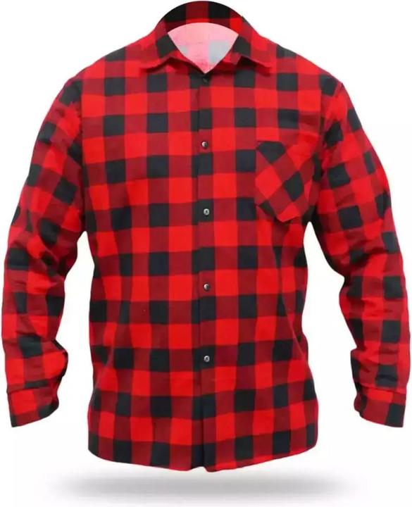 Dedra Rot kariertes Flanellhemd BH51F1-S (S)